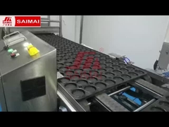 Línea de producción de pan de capas, torta de molde, torta de copa, torta de luna, depositador de pasteles, depositador de galletas,