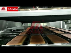 Línea automática de producción de tostadas de pan, con tapa, sin tapa, horno de túnel panadería,