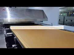 Horno de túnel de gas de convección de aire caliente para hornear galletas y bizcochos con cinta de acero
