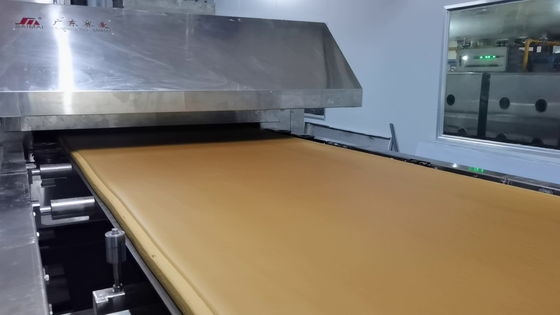 Galletas de acero de la torta de la correa que cuecen el horno de túnel del gas de la convección del aire caliente